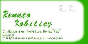 renato kobilicz business card